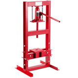 Garvee Prensa Hidráulica 6T H-Frame Ajustable para Taller, Uso Automotriz, Mesa Regulable, Acero Carbono, Rojo - Rojo
