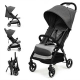 Garvee Cochecito De Bebé Ultraligero Y Compacto Con Asiento Reversible, Ruedas EVA, Plegable, Gris, Ideal Para Paseos Y Viajes - Gris