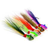 Garvee Juego De 5 Ganchos De Cabeza De Plantilla De Pesca Kit Realista Para Agua Salada Y Dulce, Pelador De Lubina, Pez, Multicolor