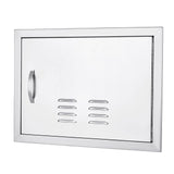 Garvee Puerta de Acceso BBQ de Acero Inoxidable 304 de Apertura Derecha, 61×43.2cm con Asa Recesada y Cierre Magnético, Resistente al Clima con Panel de Ventilación - Puerta Derecha