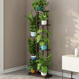 Garvee Estantería Multinivel de Hierro Forjado para Exhibición de Plantas en Balcón o Sala Bronce - Flor de Bronce Dorado