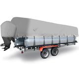 Garvee Cubierta Para Pontón 640-730cm 300D Oxford Resistente UV Agua 15 Correas Ajustables Bolsa Almacenaje Exterior