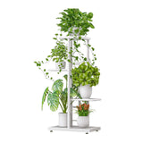 Garvee Estantería de Esquina para Plantas de 4 Niveles, Metal, 53cm, Interior, Sala de Estar, Jardín, Balcón, Dormitorio, Grande, Blanco - Blanco