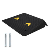 Garvee Rampa de Umbral de Goma Antideslizante con Capacidad 15000kg para Usuarios de Sillas de Ruedas en Hogares o Puertas 10cm Negro - Negro