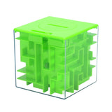 Garvee Alcancía Laberinto Verde, Juego De Ahorro Infantil Con Laberinto Interior, Compacta 8x8x8cm, Plástico Resistente, Regalo Educativo Para Niños - Verde