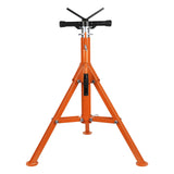 Garvee Soporte para Tubos Cabeza en V Ajustable 71-132 Cm Capacidad de Carga 1200KG Acero Base Triangular Plegable Móvil para Soldadura y Automoción Negro