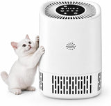 Garvee Purificador de Aire Cilíndrico 360° HEPA H13, Mini Limpiador de Aire USB para Mascotas y Alergias, Silencioso 23dB Blanco - Blanco Portátil