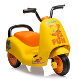 Garvee Moto Eléctrica 12V, DIY, Batería, Pedales, Triciclo, Seguro y Resistente, 3-6 años, Exterior, Amarillo