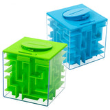 Garvee Caja Rompecabezas Laberinto de Dinero Juego de 2 para Niños y Adultos, Plástico Resistente, Azul y Verde, Regalo Ideal Cumpleaños Navidad