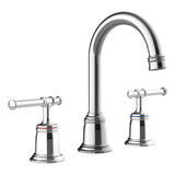Garvee Grifo de Baño Clásico 20 cm 3 Orificios Níquel Cepillado para Lavabo