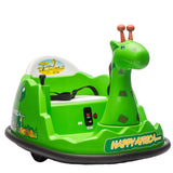 Garvee Autoscooter 6V, Rotación 360°, LED, Diseño de Jirafa, 2-5 años, Interior y Exterior, Verde - Verde