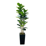 Garvee Árbol Artificial 152cm Interior con Maceta, Diseño Realista, sin Mantenimiento, Verde, Durable para Hogar y Oficina - Green-5Ft-7