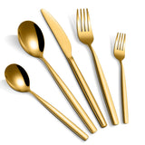 Garvee Juego De Cubiertos 30 Piezas Para 6 Personas Acero Inoxidable Espejo Hogar Restaurante - Dorado