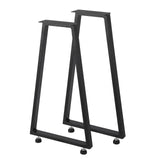 Garvee Patas de Mesa de Metal 71×41 cm - Hierro Forjado, Pies Ajustables, para Comedor y Jardín, Negro