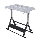 Garvee Mesa de Soldadura Plegable 76×51 cm Acero Carbono 181 kg Capacidad Taller Ajustable 3 Ángulos Inclinado Negro
