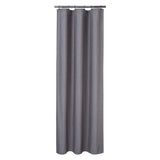 Garvee Cortina de ducha de puesto Flax Linen Like 240GSM de peso pesado con ganchos para baño, color gris, 100x180cm - Gris Oscuro