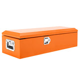 Garvee Caja de Herramientas de Hierro Naranja, Placa Diamante con Asa Lateral, 99×33×24cm para Pickup RV Remolques - Naranja