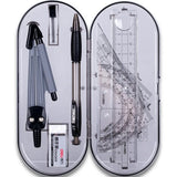 Garvee Set De Geometría 8 Piezas Metal Herramientas De Dibujo Precisas Para Estudiantes Y Profesionales Caja Protectora Antigolpes