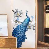 Garvee Pegatina De Pared Patrón De Flor De Pavo Real Autoadhesiva Para Paredes Muebles Vidrios 40x90cm Colores Brillantes