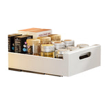 Garvee Organizador de gabinete extraíble Garvee de acero al carbono con adhesivo, cajón extensible deslizante, estante para despensa de cocina 25W x 43D x 8H cm Blanco - Blanco
