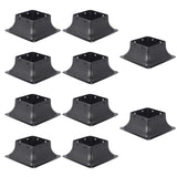 Garvee Soporte Para Poste 4x4 Acero 2mm Anclaje Resistente Terrazas Y Cercas Negro - Negro