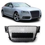 Garvee Rejilla de Radiador con Diseño de Panal, Negro Brillante, para A5 S5 Coupé S-Line 2009-2012, ABS, Diseño Agresivo, Sustituto Directo, Ligero y Duradero