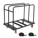 Garvee Carrito Plegable para Mesa, Capacidad 816kg, Ruedas Giratorias, Acero Resistente, Soporte Ajustable con Frenos, para Garaje y Eventos