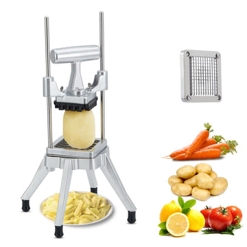 Garvee Cortador Comercial de Verduras y Frutas con Cuchillas de Acero Inoxidable 1/4 Pulg, Mango Ergonómico, Base Antideslizante para Cocina Profesional y Hogar