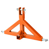 Garvee Receptor de Enganche de 3 Puntos 5 cm con Gancho de Remolque para Tractor Categoría 1, Acero Resistente, Compatible con Tractores Compactos, Uso Agrícola