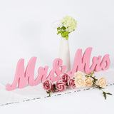 Garvee Set De Letras De Madera MR & MRS - Decoración Elegante Rosa Mate Para Mesas De Boda Y Eventos Románticos