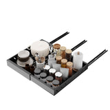 Garvee Organizador De Cocina Extrable De Acero Carbono Resistente, Negro, 42x33cm, Ideal Para Especias Y Vajilla, Con Telescopio Suave Para Organizacin ptima - Negro
