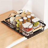 Garvee Organizador De Gabinete Extraíble, Cajones Deslizantes Para Armarios, Estantes Extraíbles Para Cocina, Despensa, Baño, Negro - Negro