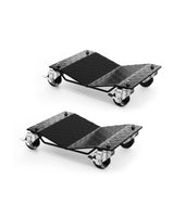 Garvee Car Wheel Dolly Set 2 Piezas 1361 kg Capacidad Plataforma V-Gruesa Acero Resistente para Autos y Camiones Negro - Negro