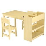 Garvee Mesa De Actividades De Madera Para Niños - Escritorio Multifuncional Con Almacenaje Grande Y Dispensador De Papel Para Hogar, Guardería Y Aula - Rosa