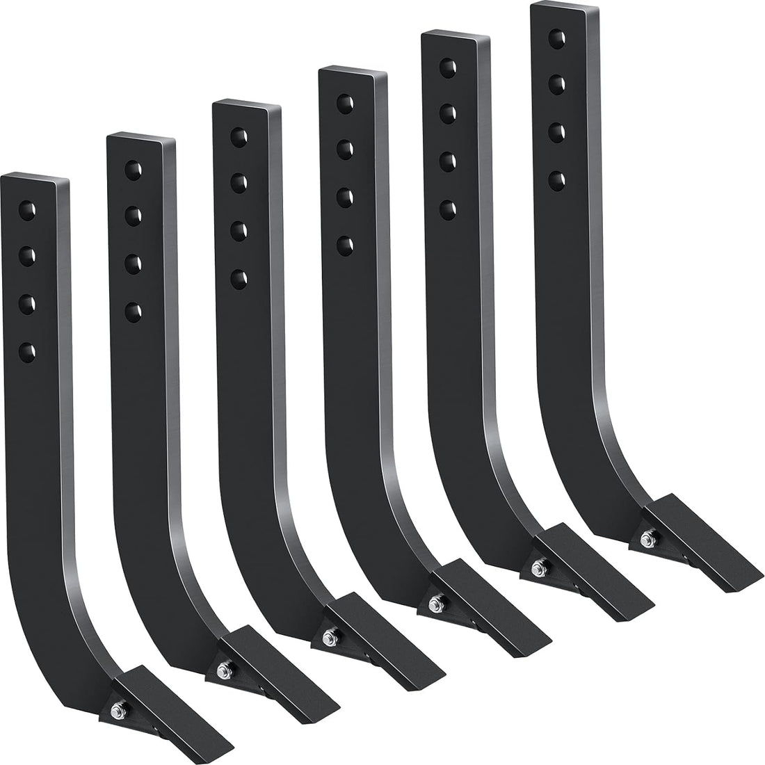 Garvee Caja de cuchilla para tractor con 40.6cm dientes de rastrillo, acero resistente, 4 orificios ajustables, para arado y nivelación de suelo