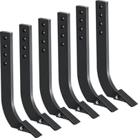 Garvee Caja de cuchilla para tractor con 40.6cm dientes de rastrillo, acero resistente, 4 orificios ajustables, para arado y nivelación de suelo