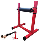 Garvee Soporte Para Sentadillas Búlgaras Con Rodillo Ajustable, 12 Niveles, Acero Sólido, Entrenamiento De Piernas, Portátil, Negro - Rojo y Negro