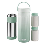 Garvee Enfriador de Leche Materna Portátil, Termo de Conservación Térmica de Acero Inoxidable 316, Recipiente de Almacenamiento Seguro y Libre de BPA para Viajes y Trabajo, Verde