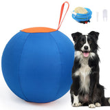 Garvee Pelota de Pastoreo para Perros 45 cm - Grande, con Bomba de Aire, Material Resistente, Juguete para Entrenamiento al Aire Libre, Azul