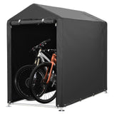 Garvee Cobertizo Para Bicicletas Protección Segura Material Metálico Fácil Montaje Jardines Garajes - Negro