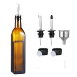 Garvee Botella Dispensador De Aceite De Oliva De Cristal 17 Onzas Marrón Para Cocina Y Almacenamiento