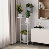 Garvee Soporte para plantas de metal Garvee con pies antideslizantes, estante de esquina para plantas de interior y exterior para jardín, balcón, sala de estar, diseño compacto y flexible, color blanco - Blanco