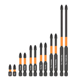 Garvee Juego De 12 Puntas De Destornillador Magnéticas PH2 Acero S2 Alta Dureza Para Uso Profesional Compatible Con Taladros Y Atornilladores