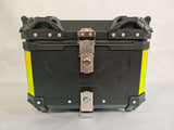 Garvee Bauletto Moto 65L Aluminio Con Base Rápida Y Funda Interior Resistente Para Viaje Seguro Reflectante Fácil Montaje - Negro