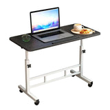 Garvee Escritorio Ajustable De Pie Con Ruedas, Altura 65-87cm, Superficie Inclinable, Acero Resistente, Móvil Para Oficina Y Hogar, 60x40cm/80x40cm, Negro - Negro