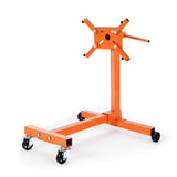 Garvee Soporte para Motor con Rotación 360° y 4 Brazos Ajustables, Acero Plegable, Capacidad 340kg, para Reparación Automotriz - Naranja