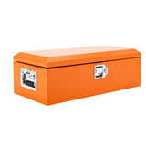Garvee Caja de Herramientas Naranja Placa Diamante, Hierro con Asa Lateral, 76×33×24cm para Pickup RV Remolque - Naranja