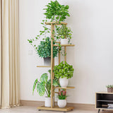 Garvee Soporte plantas 5 niveles esquina estantería metálica macetas interior 6 plantas patio jardín sala estar balcón moda dorada - Dorado de Moda
