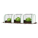 Garvee Invernadero Mini con Puerta Cremallera, Cubierta PE Resistente, Estructura Acero, Para Balcón y Patio, 297x100x80cm, Transparente - Blanco