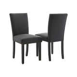 Garvee Sillas De Comedor Tapizadas Set De 2 Moderno Gris Oscuro Madera Para Cocina Y Comedor - Gris Oscuro